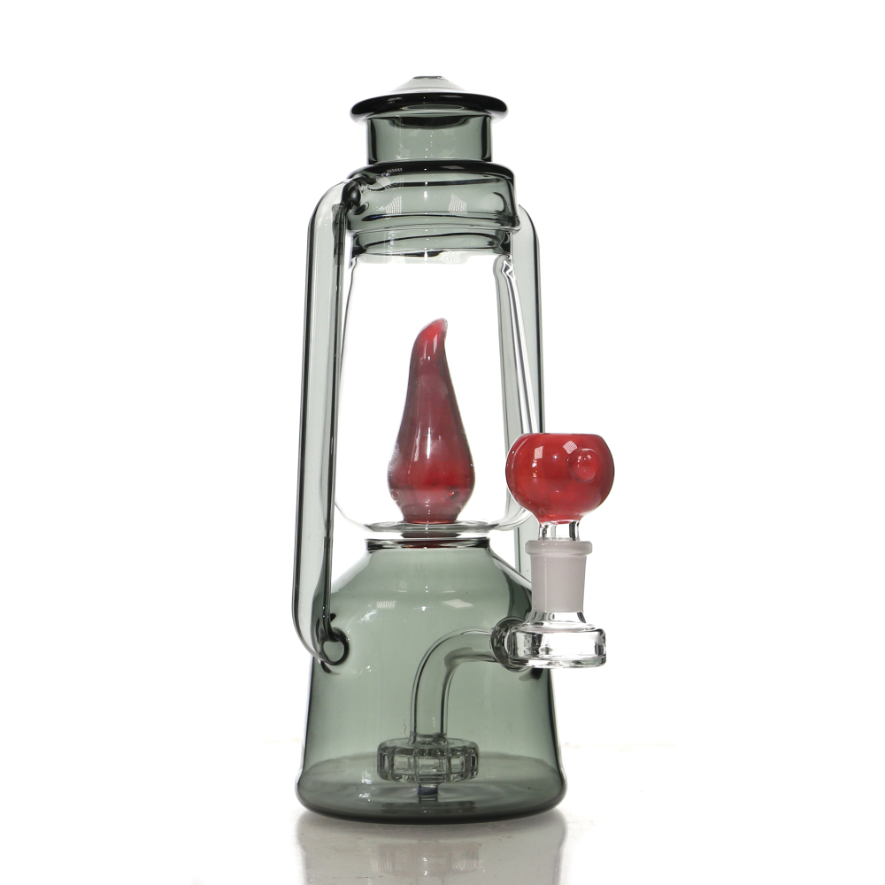 Camp Out Lantern Glass Bong, Glass Dab Rig, with Matched Color Bowl