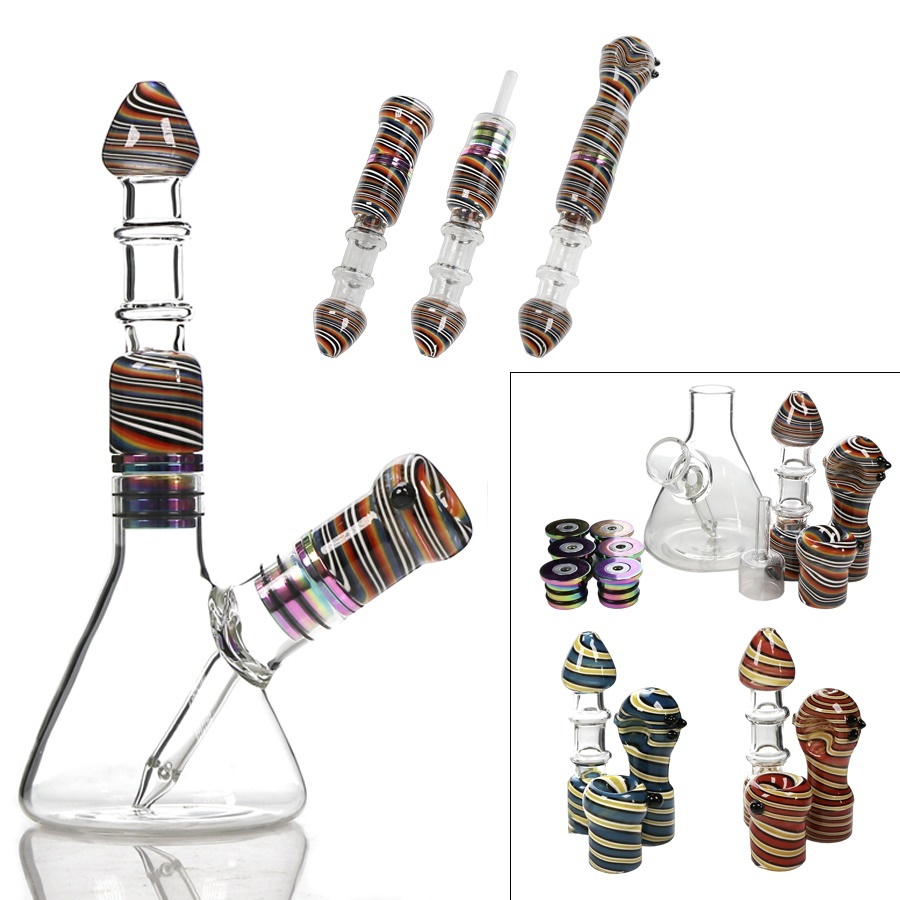 Multi-functional Style Glass Bong, Hand Pipe, Nectar Collector, Magnetic Modular Design