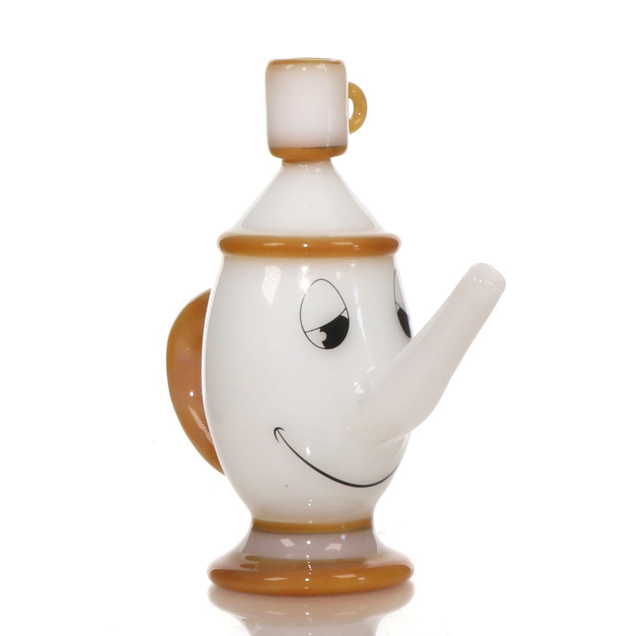 White Tea Pot Design Dab Rigs with Quartz Banger Tea pot and cup
