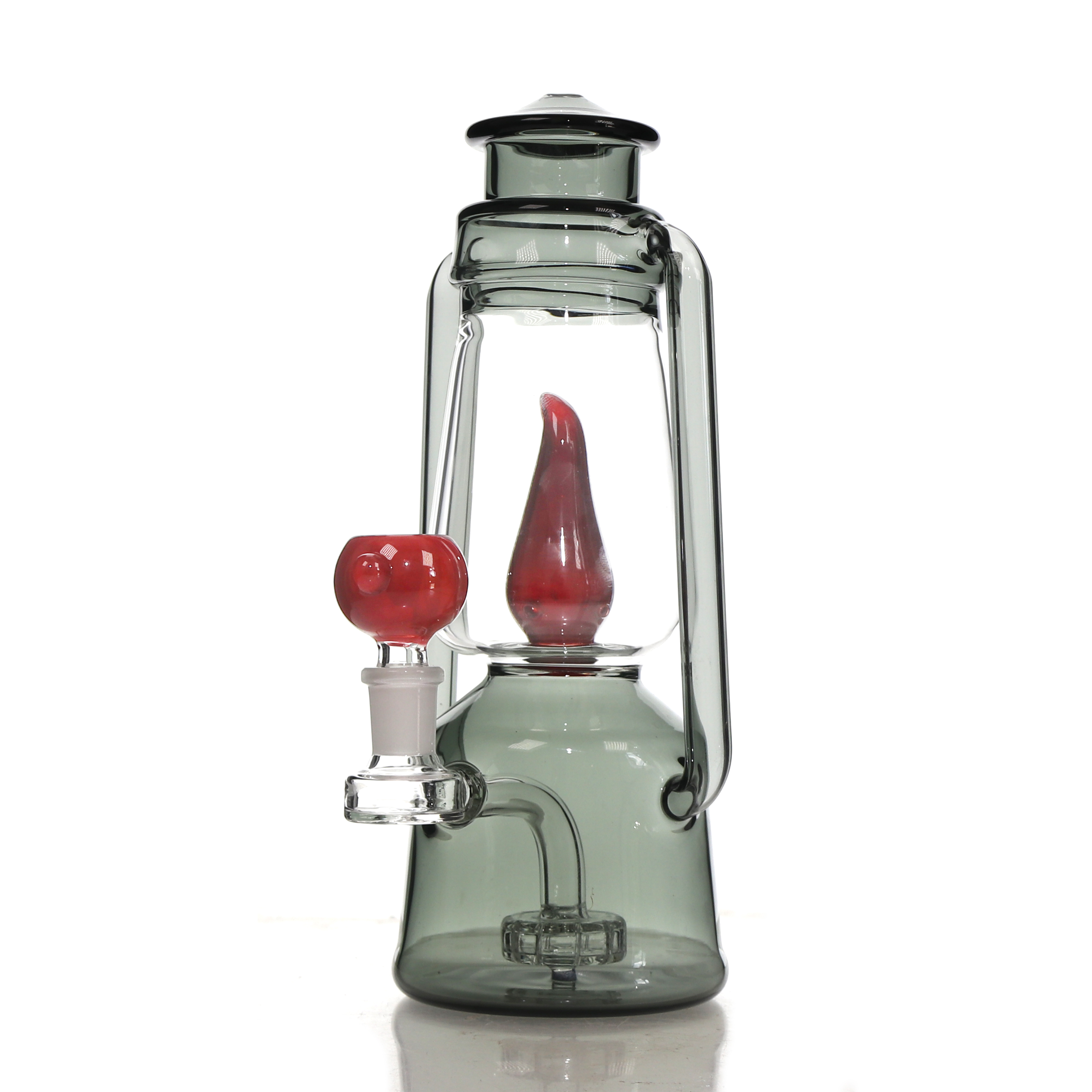 Camp Out Lantern Glass Bong, Glass Dab Rig, with Matched Color Bowl
