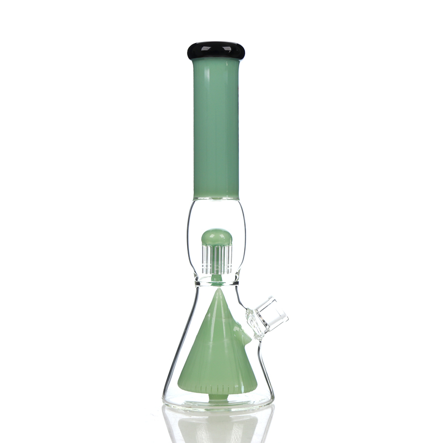 Classical Double Beaker and Tree Perc Glass Bong
