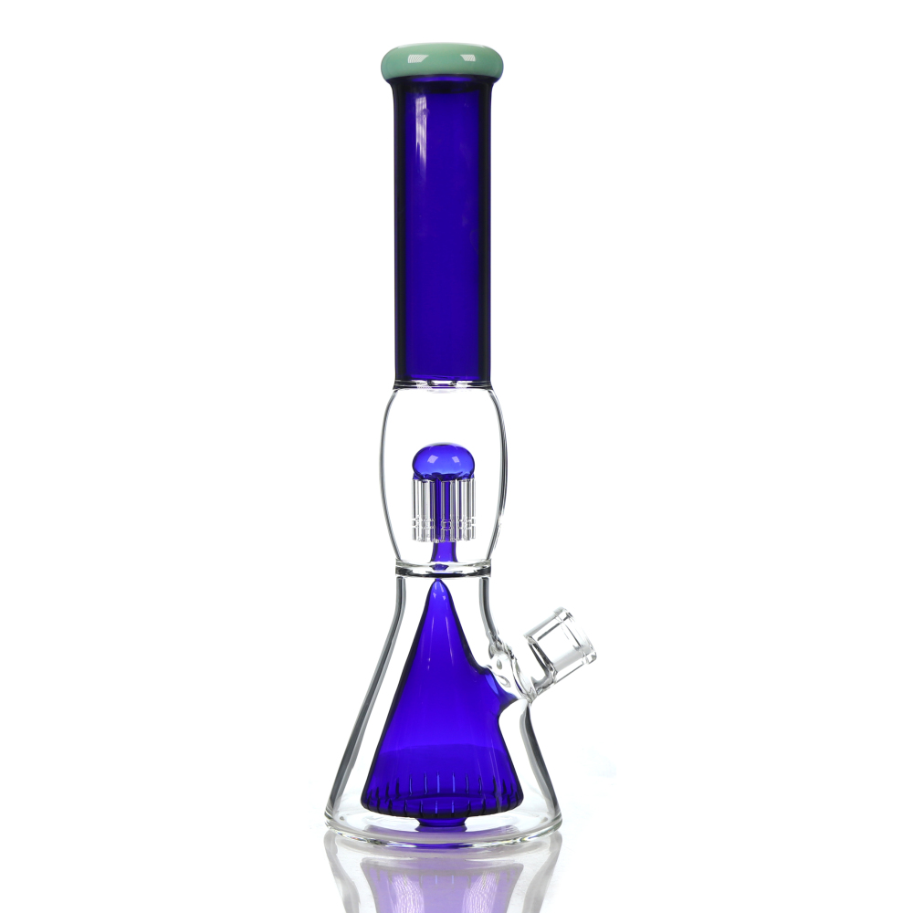 Classical Double Beaker and Tree Perc Glass Bong