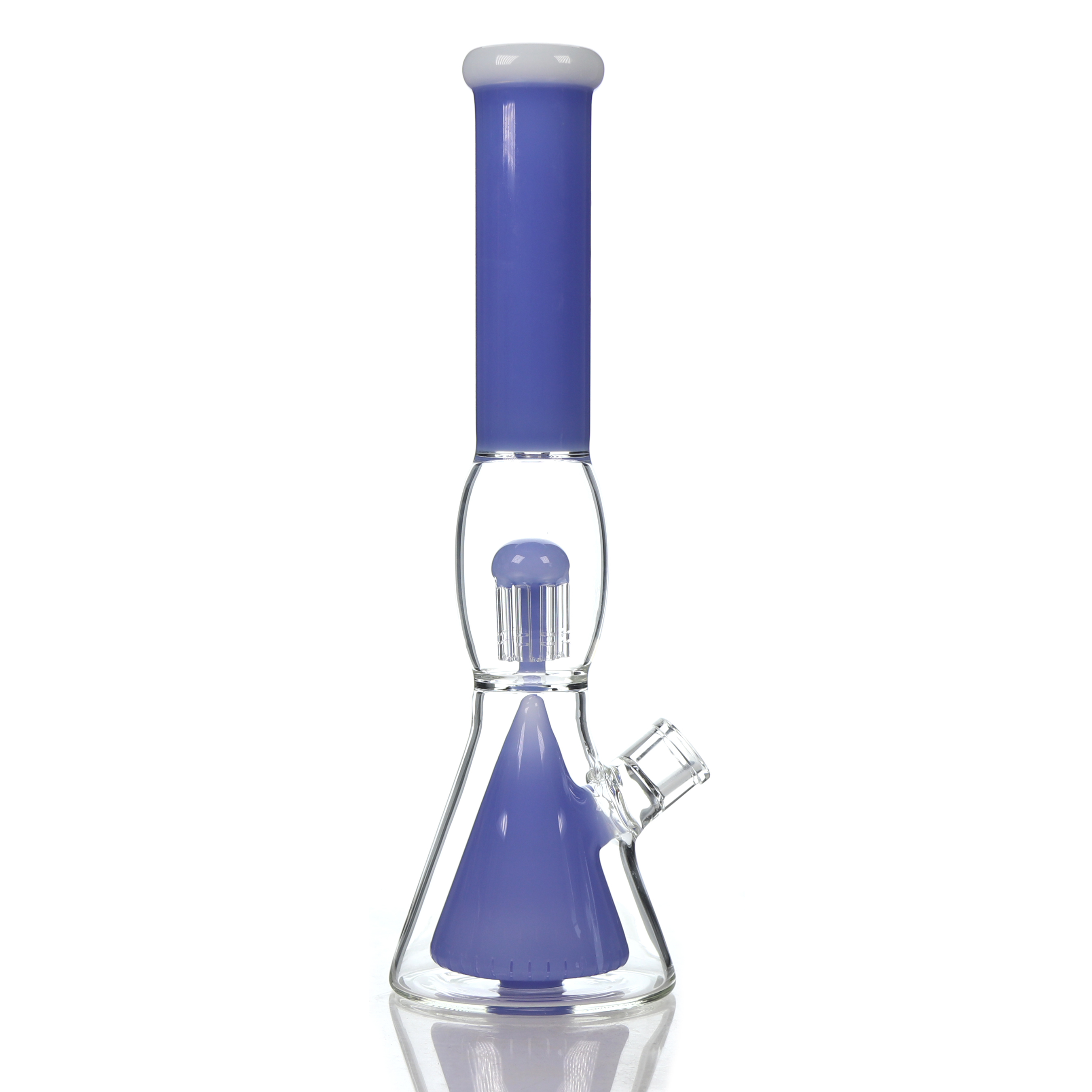 Classical Double Beaker and Tree Perc Glass Bong