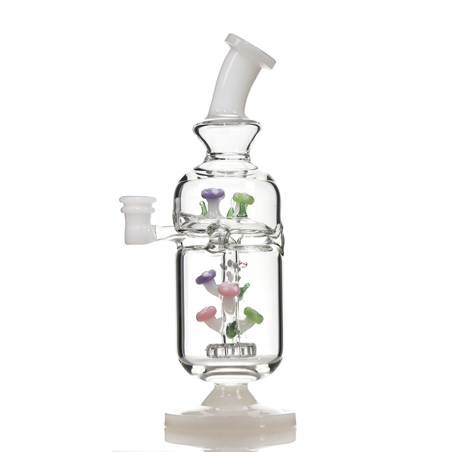 11 inch  Mushroom Perc Bong, Recycler Bong with 14 mm Joint Bowl