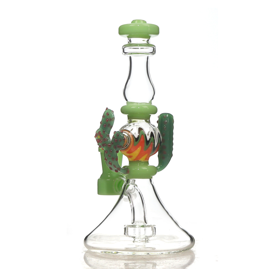 Unique Cactus Shaped Glass Dab Rig , Glass Bong, Glass Water Pipe