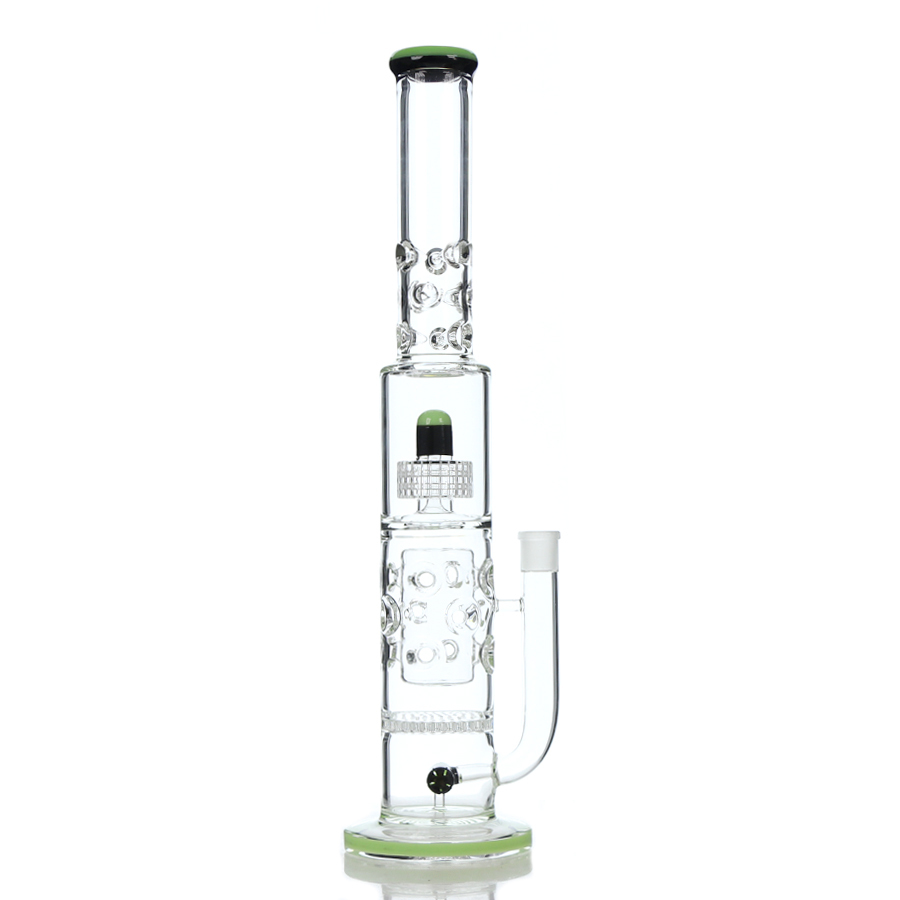 20 inch Heavy Recycler Bong, Tyre Perc Glass Water Pipe