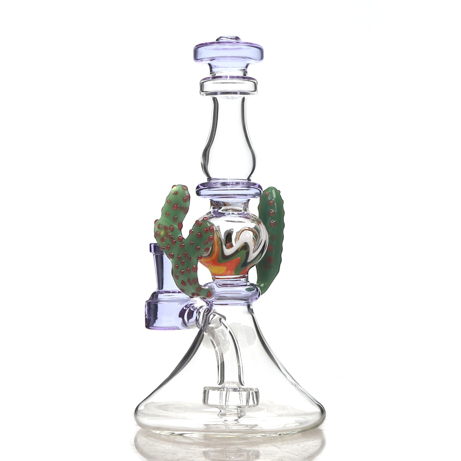 Unique Cactus Shaped Glass Dab Rig , Glass Bong, Glass Water Pipe