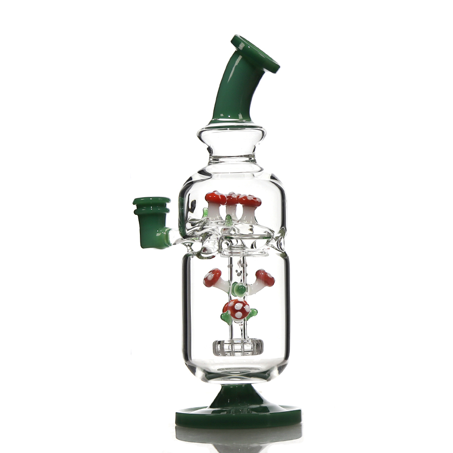 11 inch  Mushroom Perc Bong, Recycler Bong with 14 mm Joint Bowl