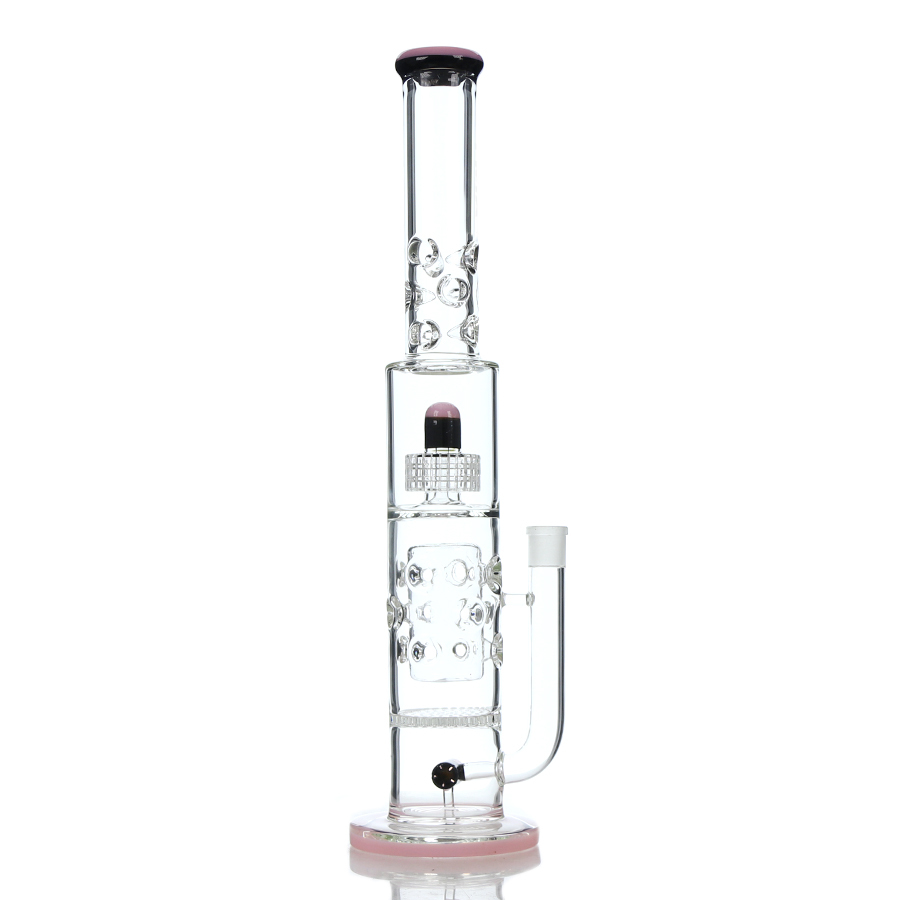 20 inch Heavy Recycler Bong, Tyre Perc Glass Water Pipe