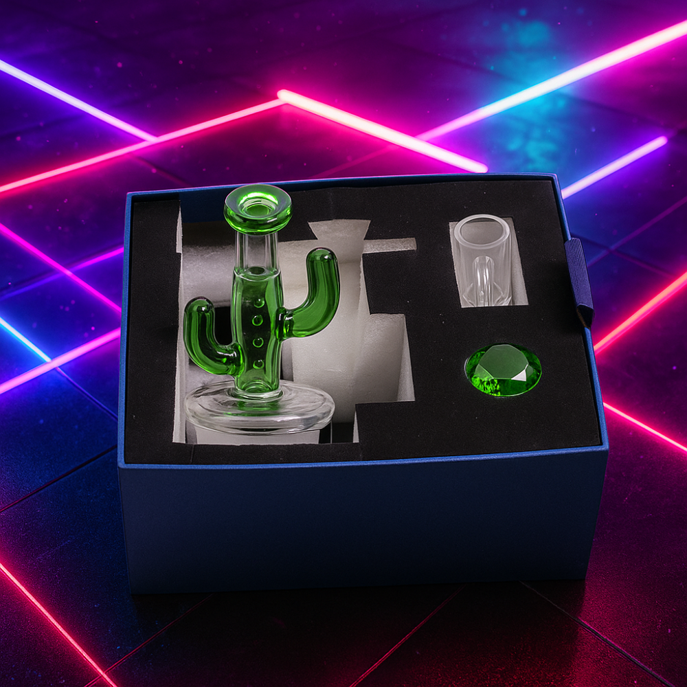 Unique Cactus Shape Mini Dab Rig , Glass Banger Hanger