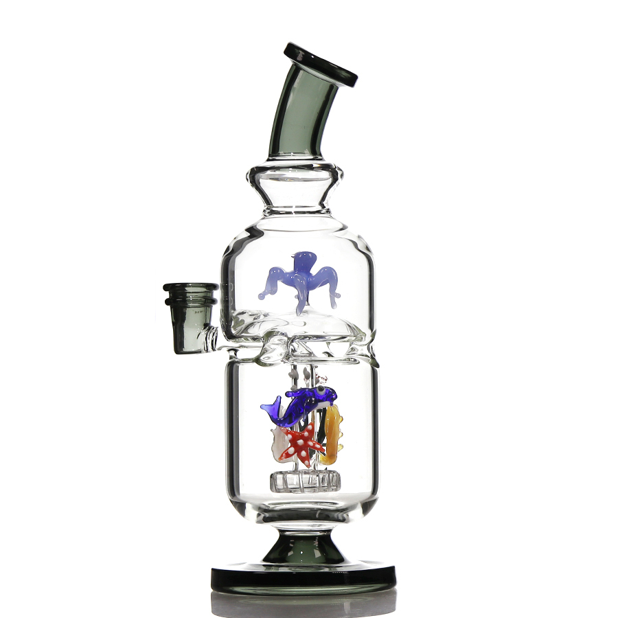 Marine Series Glass Bong, Glass Dab Rig Recycler Rig