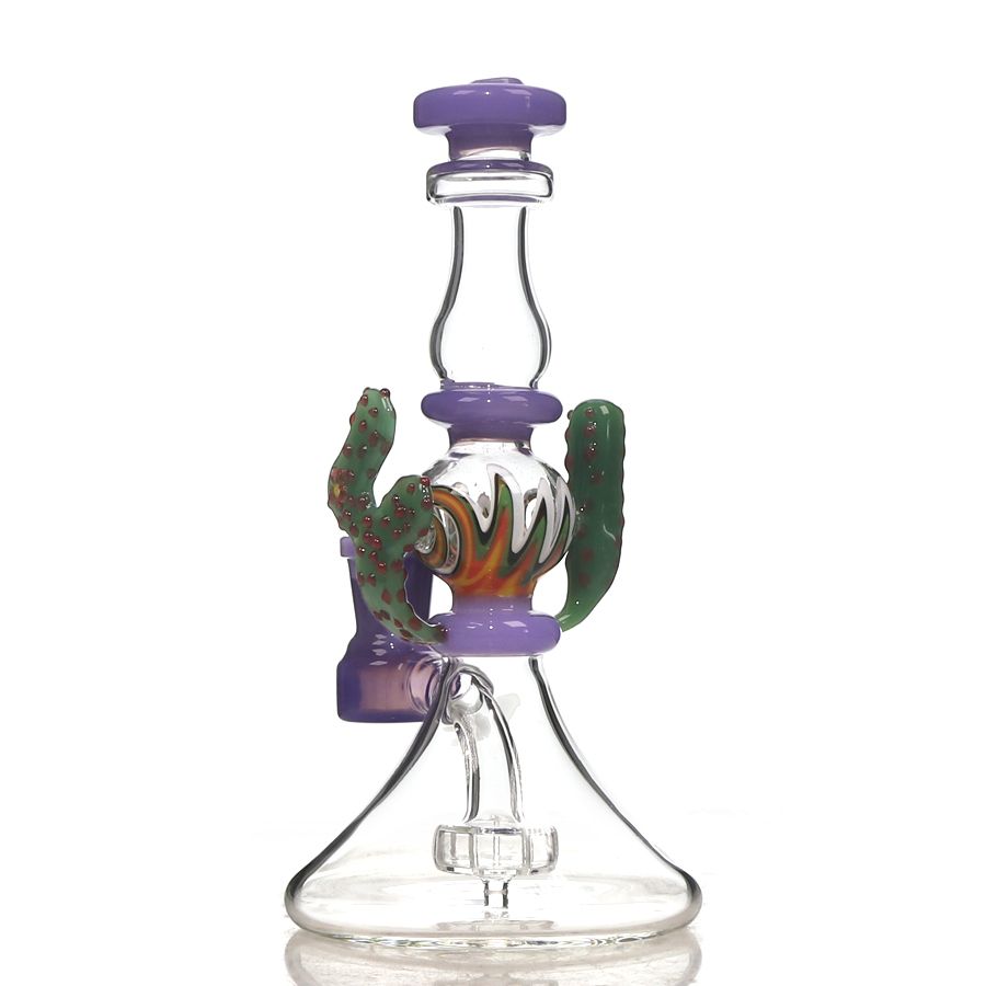 Unique Cactus Shaped Glass Dab Rig , Glass Bong, Glass Water Pipe