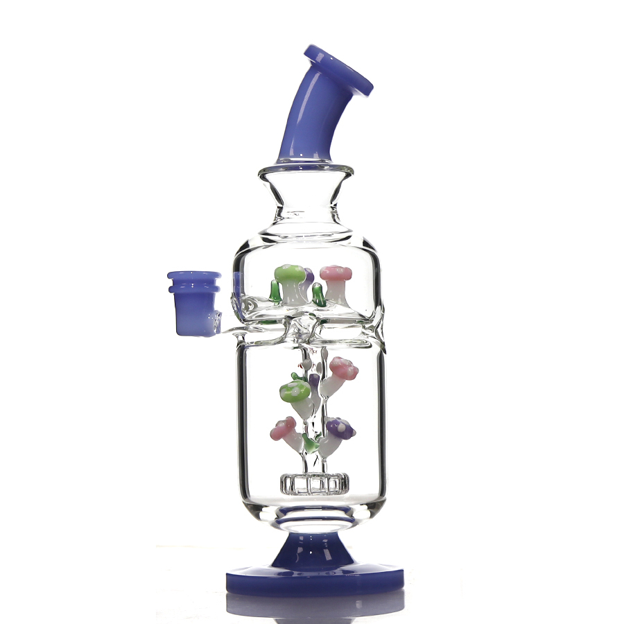 11 inch  Mushroom Perc Bong, Recycler Bong with 14 mm Joint Bowl