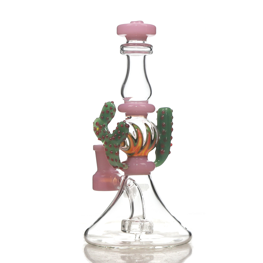 Unique Cactus Shaped Glass Dab Rig , Glass Bong, Glass Water Pipe