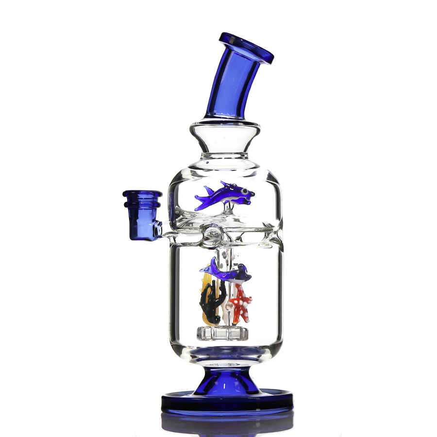 Marine Series Glass Bong, Glass Dab Rig Recycler Rig