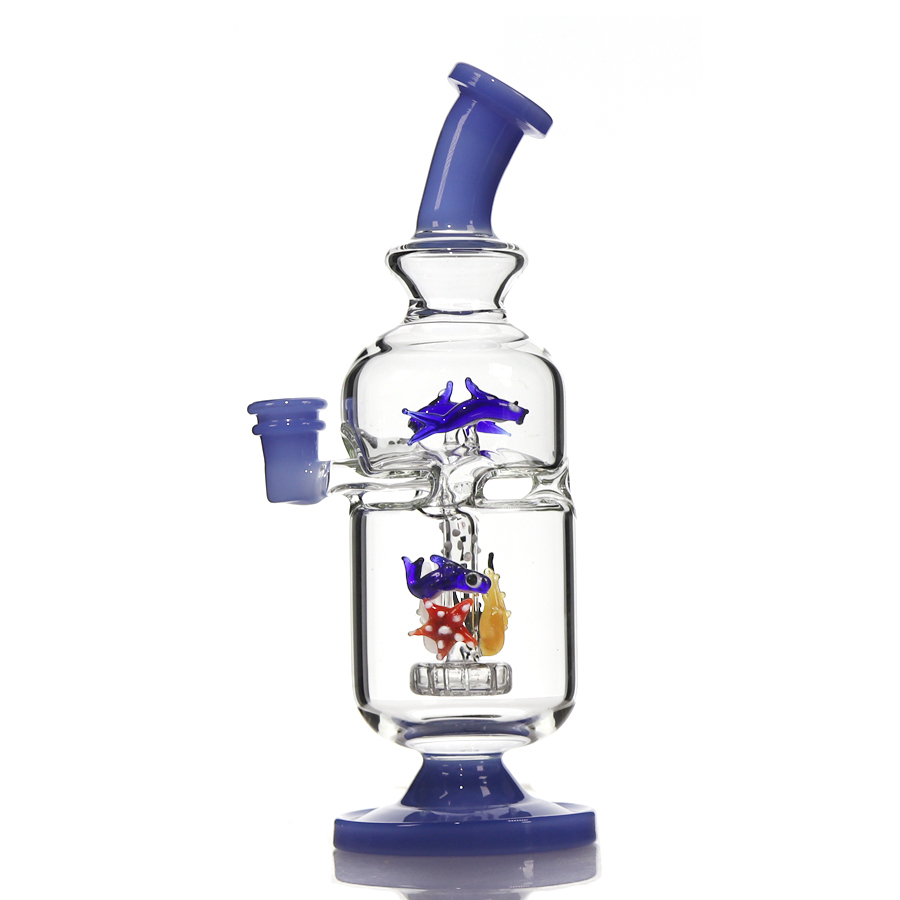 Marine Series Glass Bong, Glass Dab Rig Recycler Rig