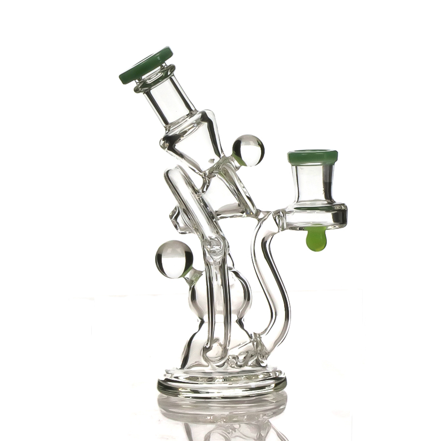 6 inch Recycler Glass Dab Rig, Glass Bong, Recycler Oil Rig