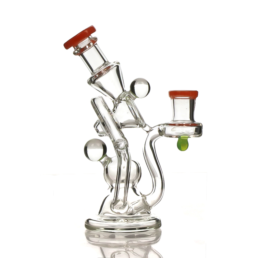 6 inch Recycler Glass Dab Rig, Glass Bong, Recycler Oil Rig