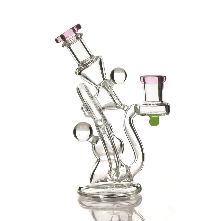 6 inch Recycler Glass Dab Rig, Glass Bong, Recycler Oil Rig