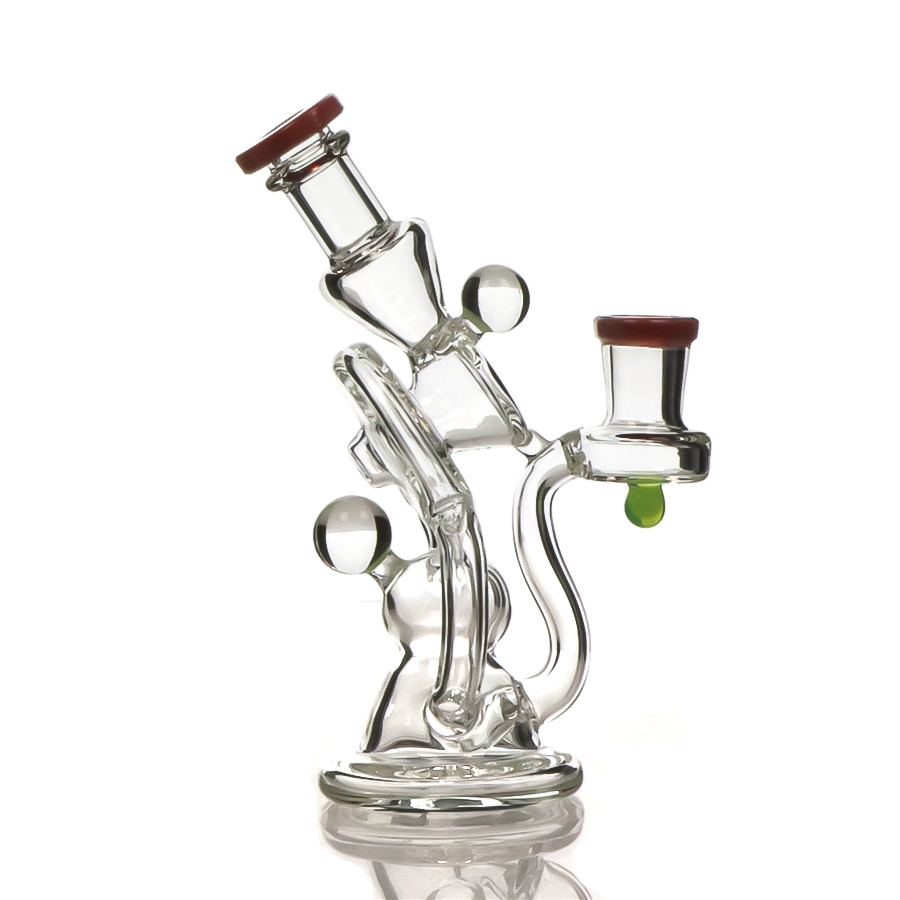 6 inch Recycler Glass Dab Rig, Glass Bong, Recycler Oil Rig