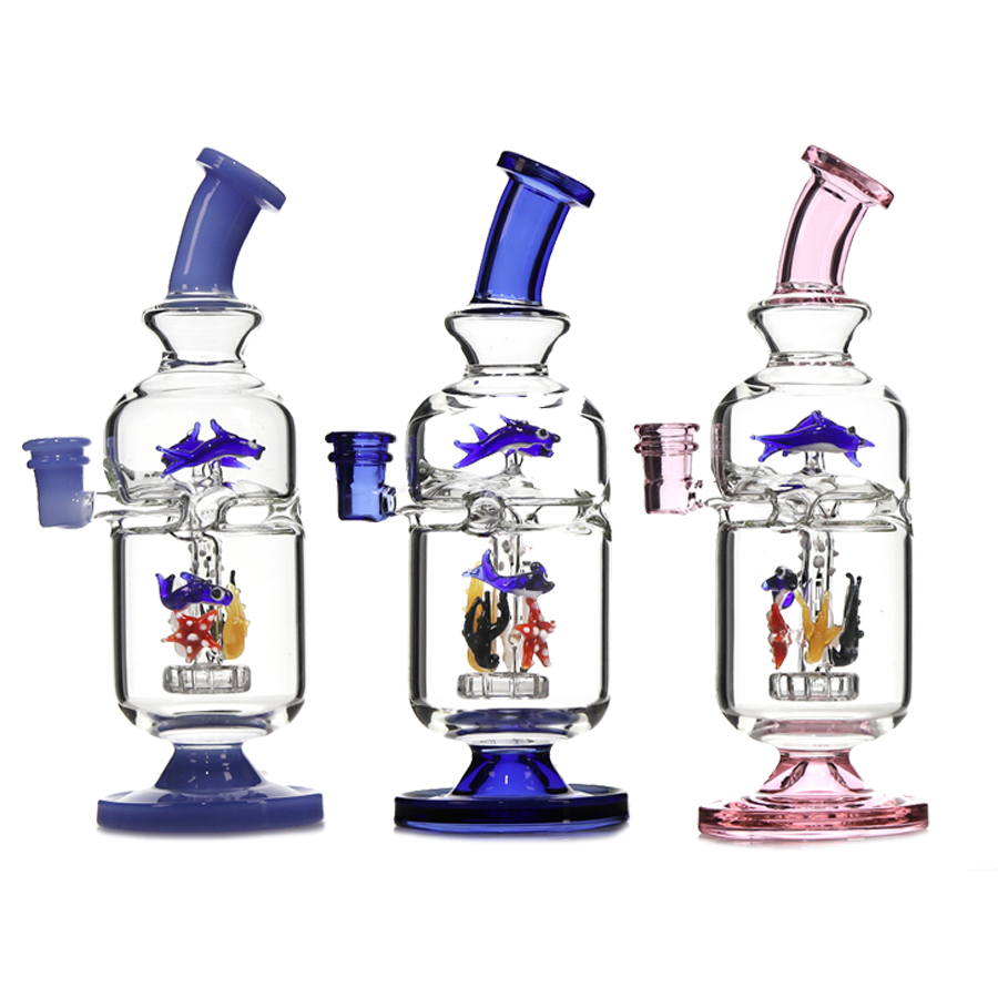 Marine Series Glass Bong, Glass Dab Rig Recycler Rig