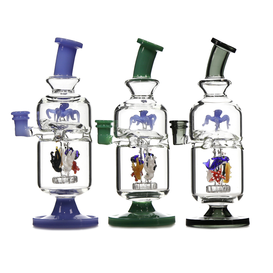 Marine Series Glass Bong, Glass Dab Rig Recycler Rig