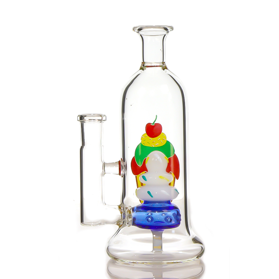 7 inch Ice-Cream Shaped Perc Glass Dab Rig