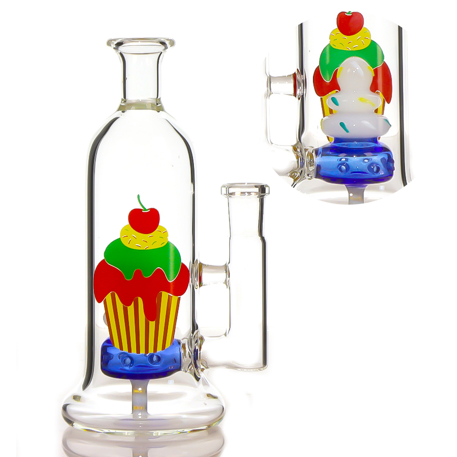 7 inch Ice-Cream Shaped Perc Glass Dab Rig