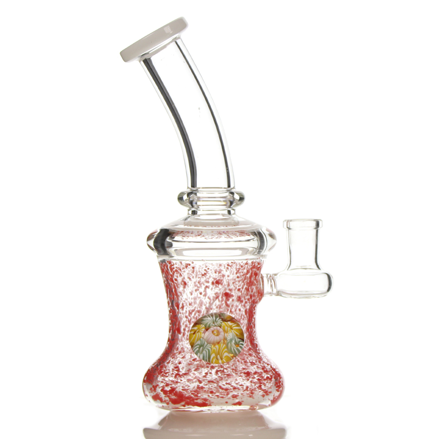 8.5 inch Heavy and Thick Dab Rig with Marble decal
