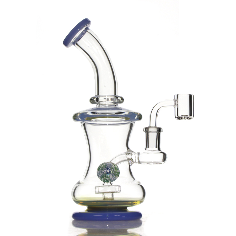 8.5 inch Thck Glass Dab Rig with flat quartz banger