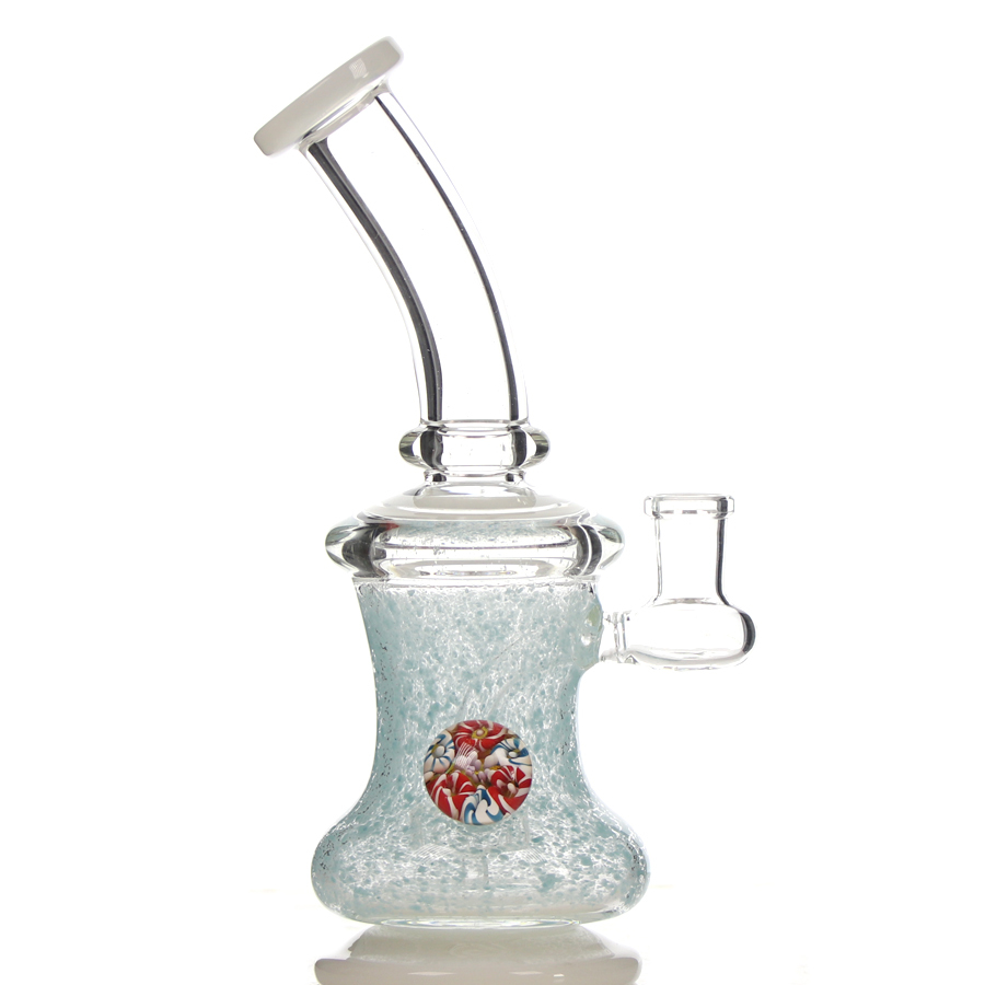 8.5 inch Heavy and Thick Dab Rig with Marble decal