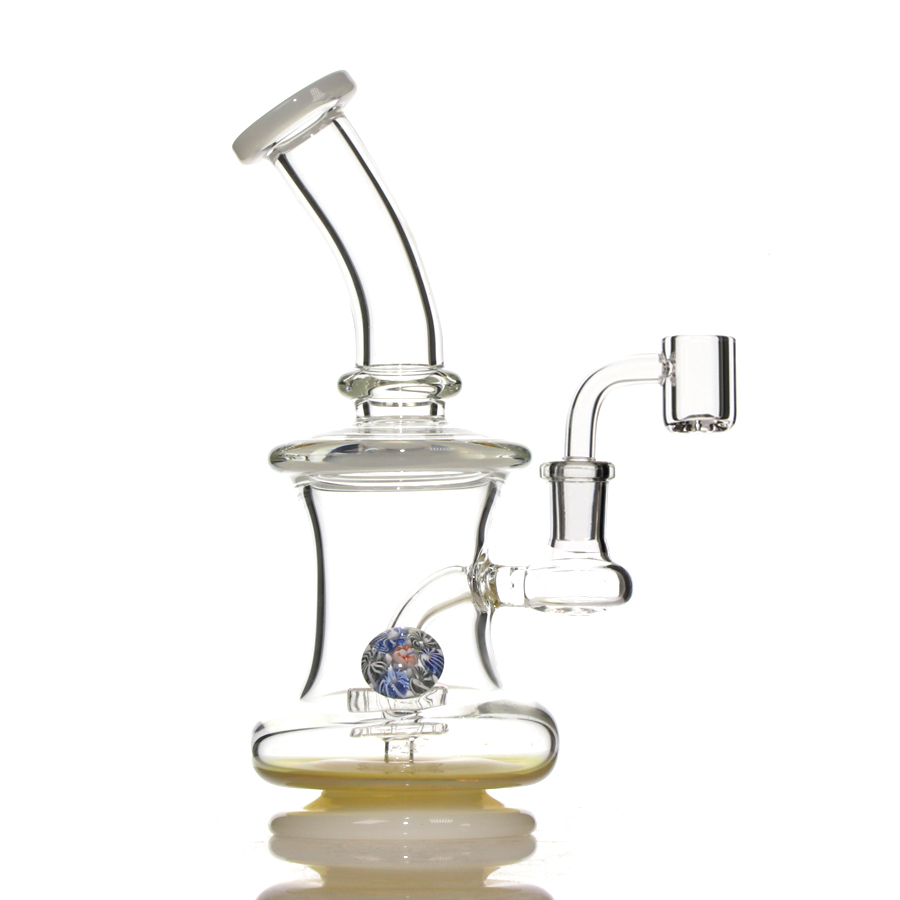 8.5 inch Thck Glass Dab Rig with flat quartz banger