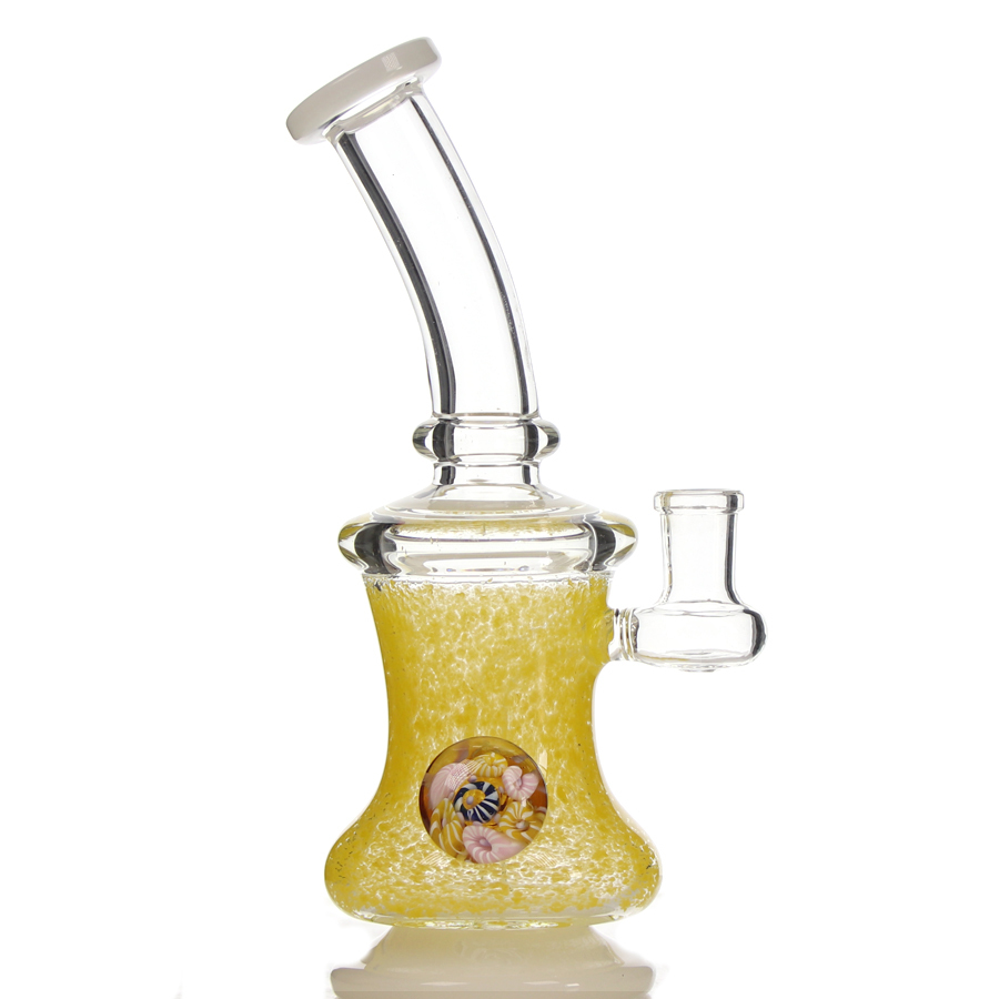 8.5 inch Heavy and Thick Dab Rig with Marble decal