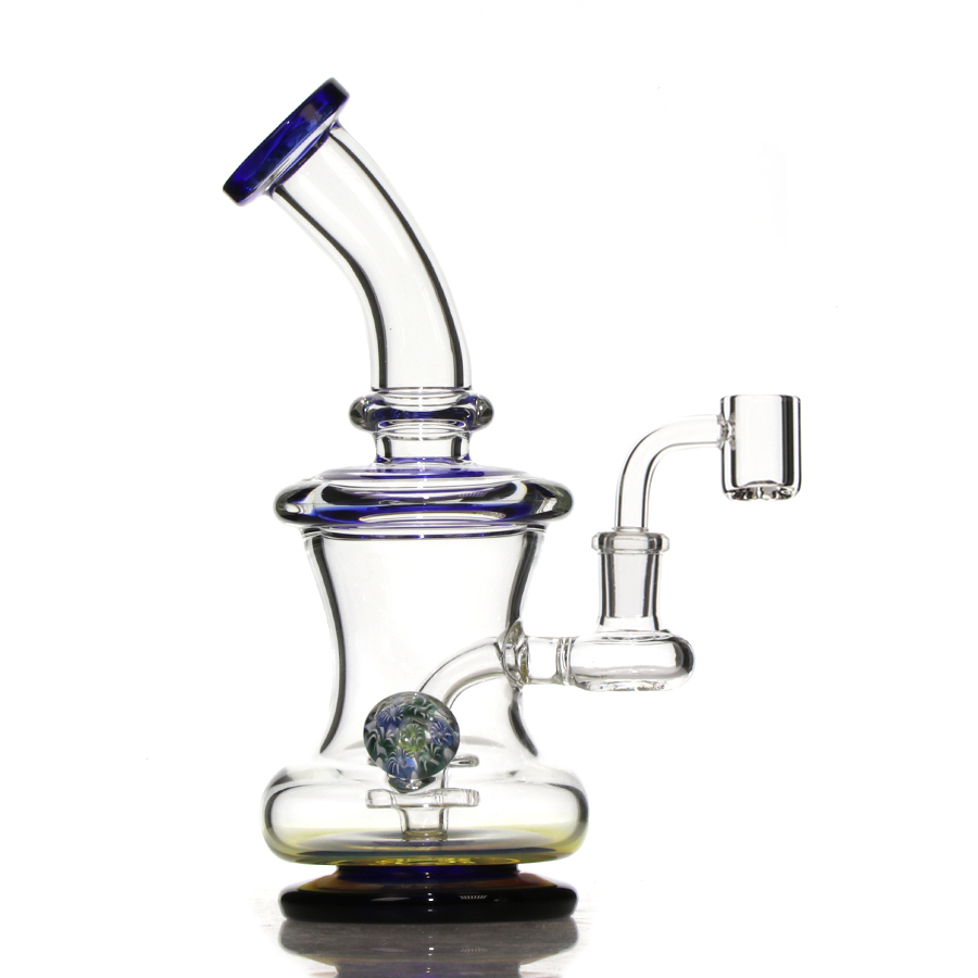 8.5 inch Thck Glass Dab Rig with flat quartz banger