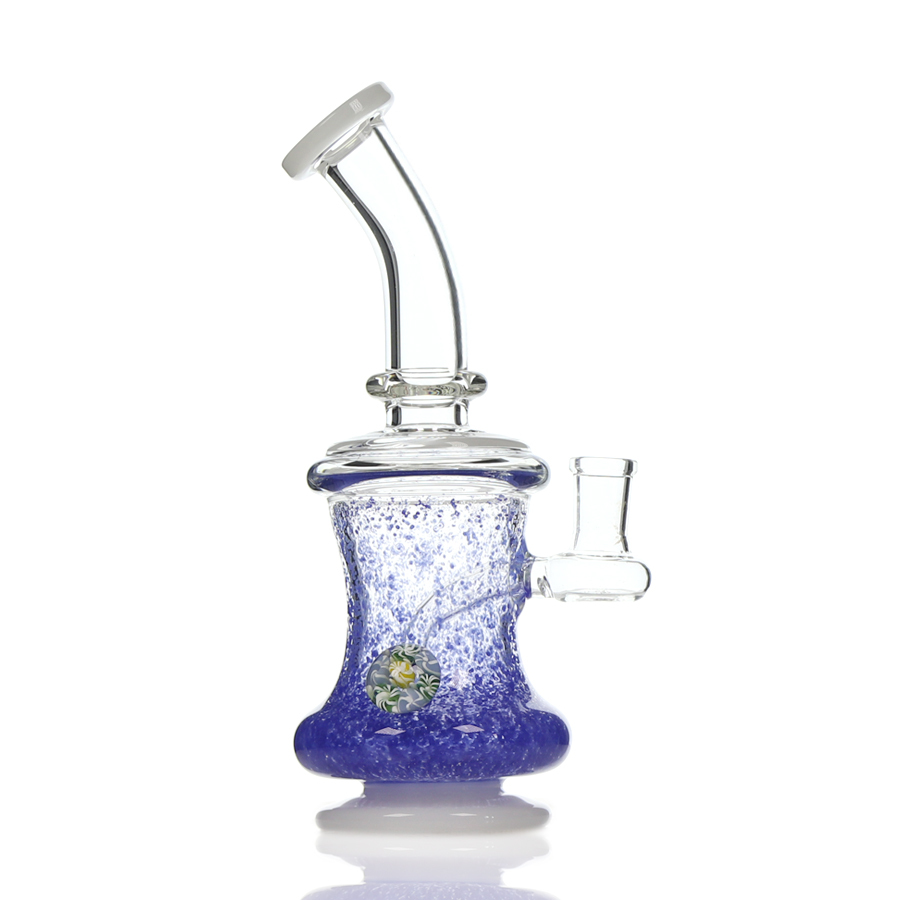 8.5 inch Heavy and Thick Dab Rig with Marble decal
