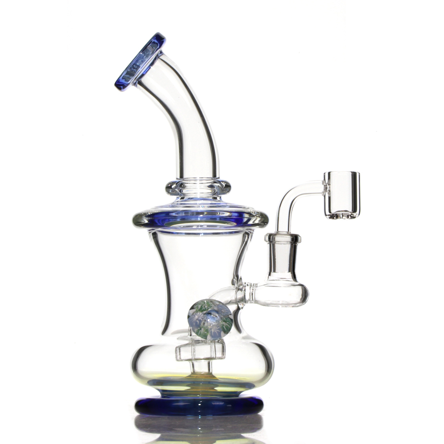 8.5 inch Thck Glass Dab Rig with flat quartz banger