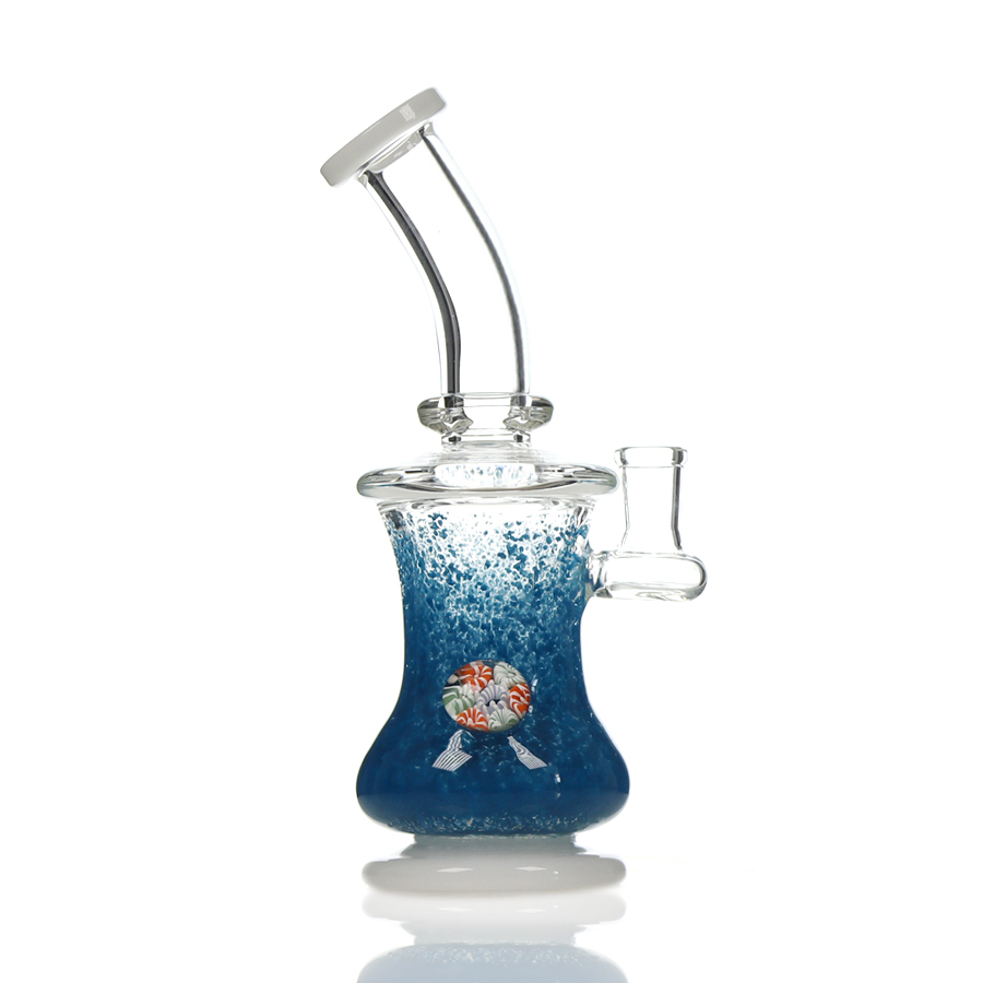 8.5 inch Heavy and Thick Dab Rig with Marble decal