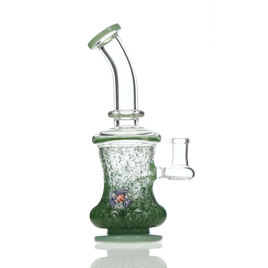 8.5 inch Heavy and Thick Dab Rig with Marble decal