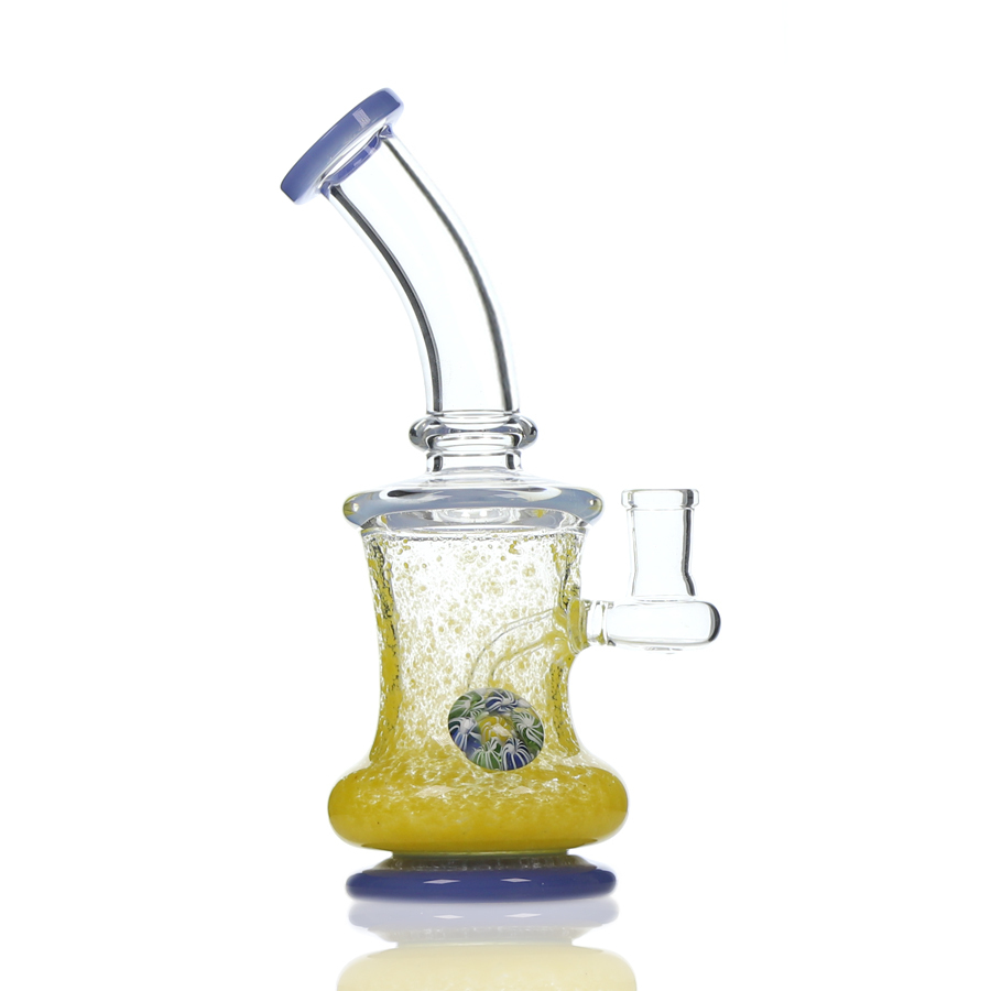 8.5 inch Heavy and Thick Dab Rig with Marble decal