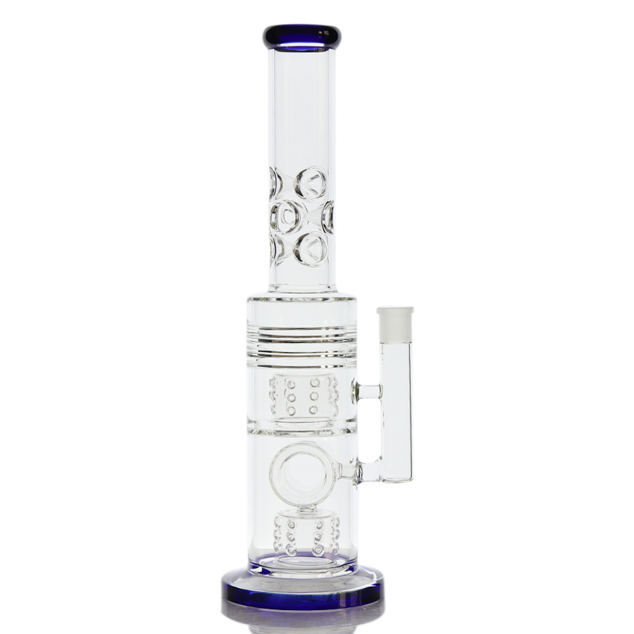 18 inch Heavy Double Splash Guard Percs Bong