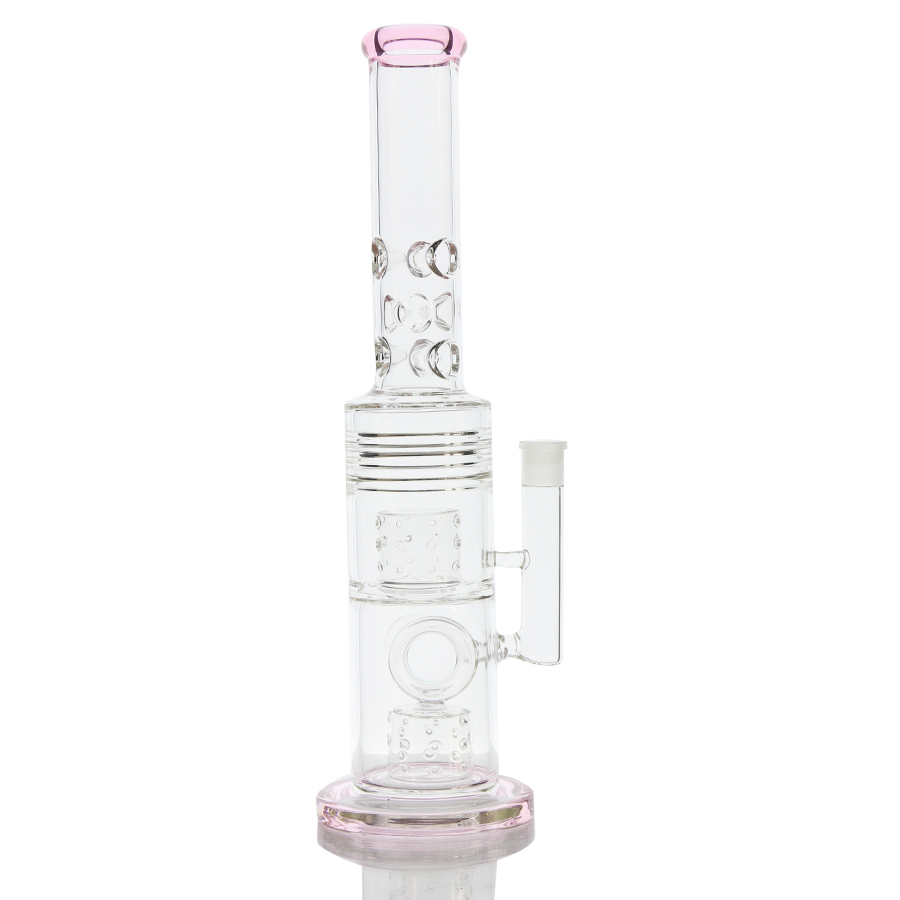 18 inch Heavy Double Splash Guard Percs Bong
