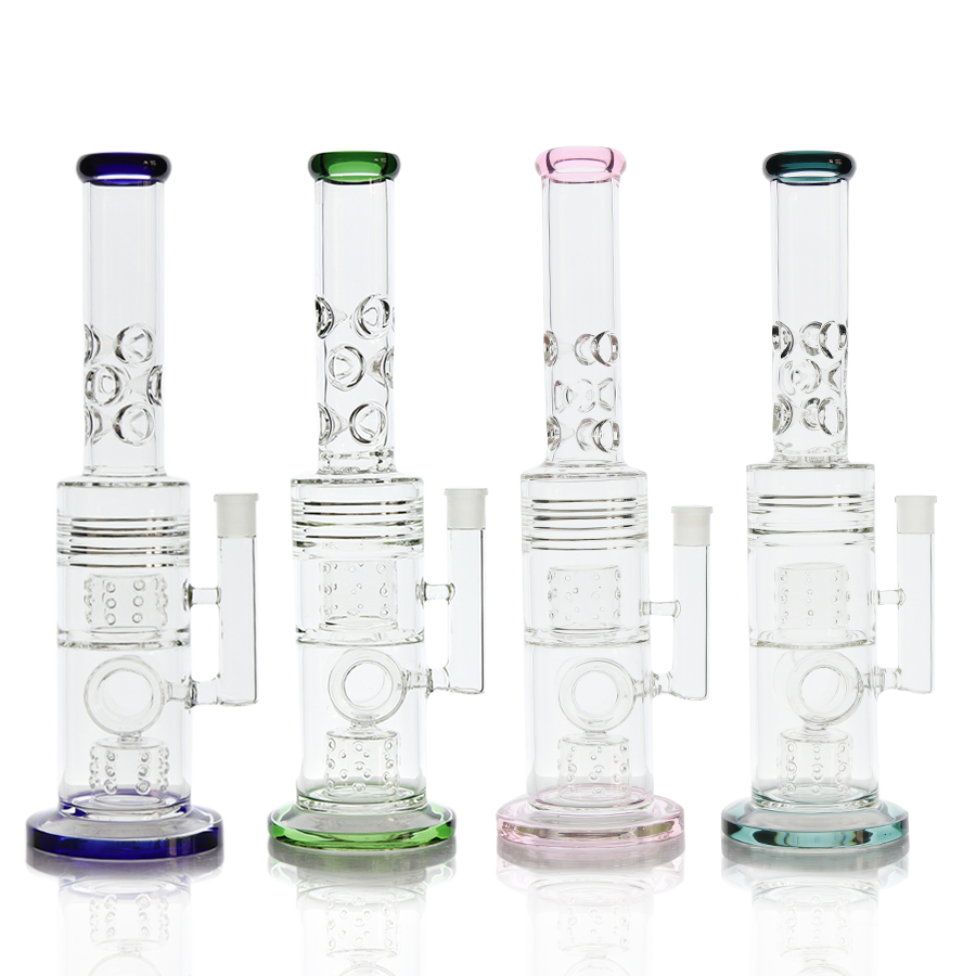 18 inch Heavy Double Splash Guard Percs Bong