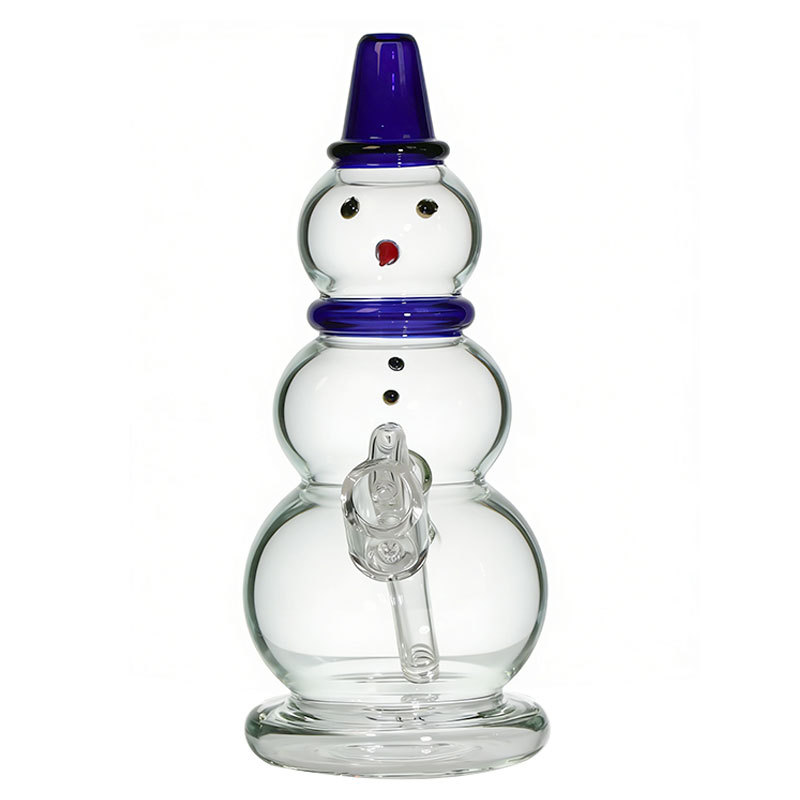 9 inch Snow Man Glass Dad Rig with Quartz Banger