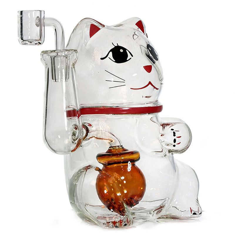 Mini Cute Cat Dab Rig Hemp Cat with 14 mm Banger
