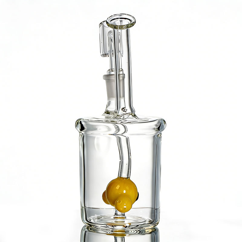7 inch Mini Dab Rig with Yellow Robot Percs