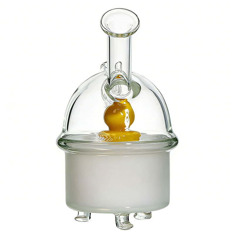 6.5 inch Dab Rig Yellow Duck Bathing Perc with 14 MM Quartz Banger