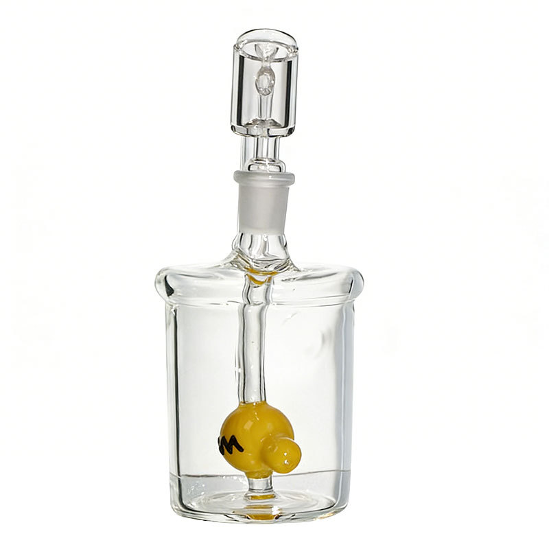 7 inch Mini Dab Rig with Yellow Robot Percs