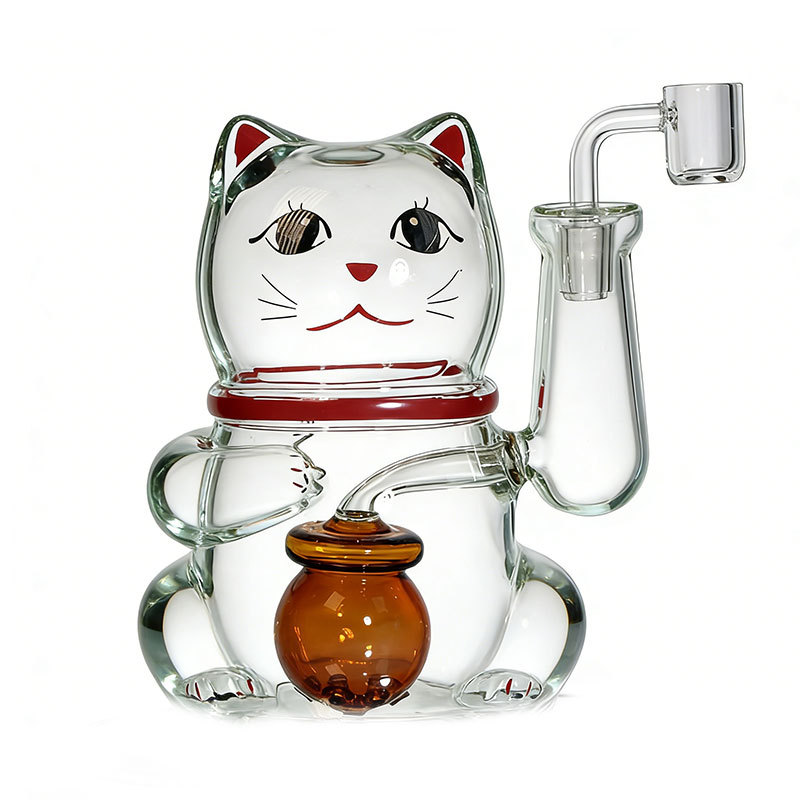Mini Cute Cat Dab Rig Hemp Cat with 14 mm Banger