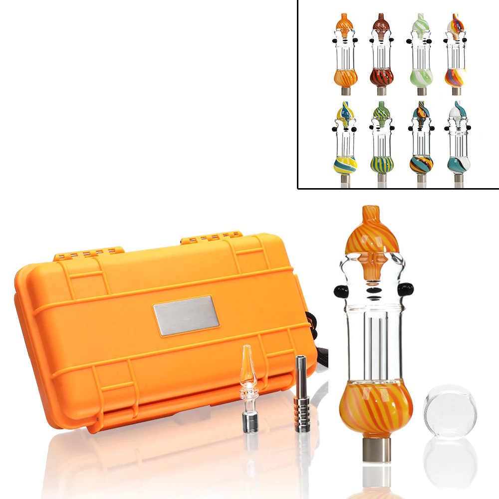 Coloful Smoking Nectar Collector with quartz nail and Stainless nail