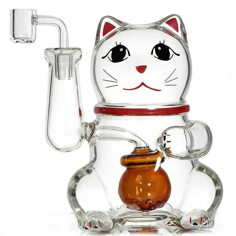 Mini Cute Cat Dab Rig Hemp Cat with 14 mm Banger